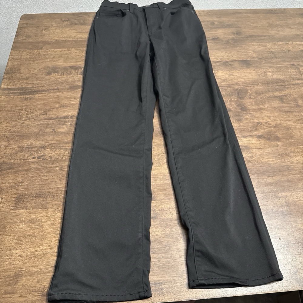 Lands' End Black High Rise Straight Jean Stretch Denim Womens 6